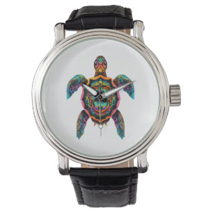 Sea Turtle Mandala Sea Ocean Animal Artwork Boho Watch