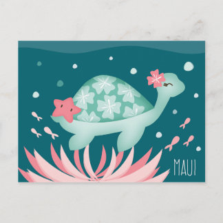"Sea Turtle Maui" Postcard
