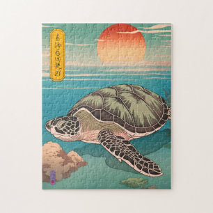 Sea Turtle Migration - Japanese Art Puzzle