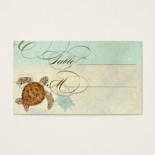 Sea Turtle Modern Coastal Ocean Beach Swirls