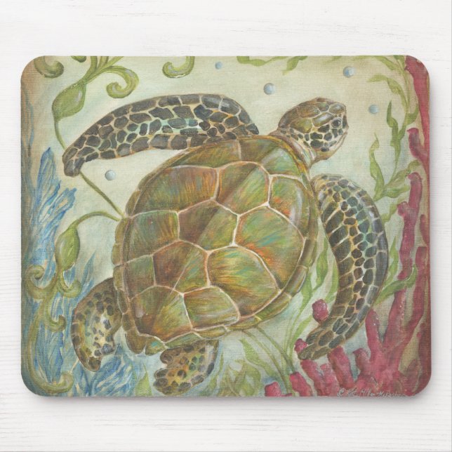 Sea Turtle Mousepad from Kate McRostie (Front)