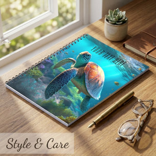 Sea Turtle Nature Notebook – Personalized Title