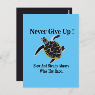 Sea Turtle Never Give Up Postcard