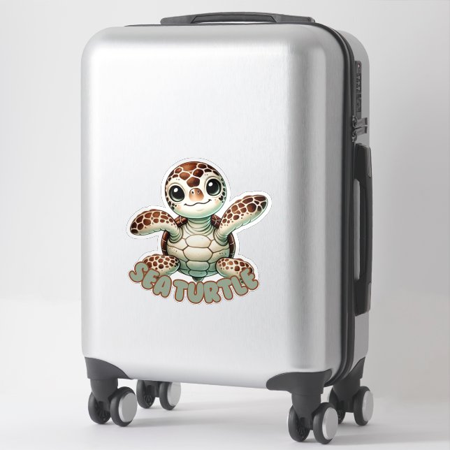 SEA TURTLE - NURSERY STICKER (Suitcase)