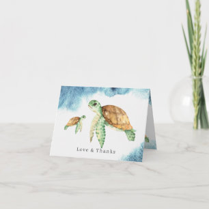 Sea Turtle   Ocean Baby Shower Thank You