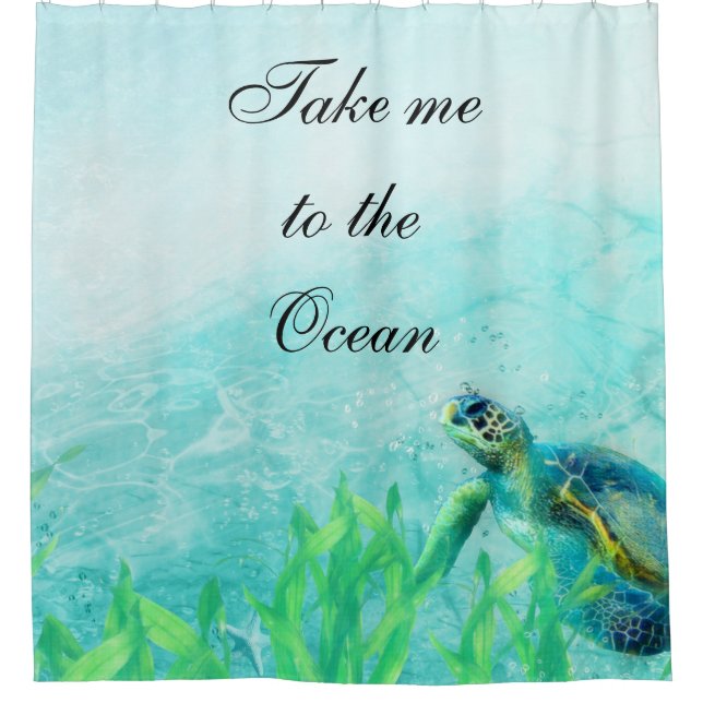 Sea Turtle Ocean Beach Art Tropical Elegant Chic (Front)