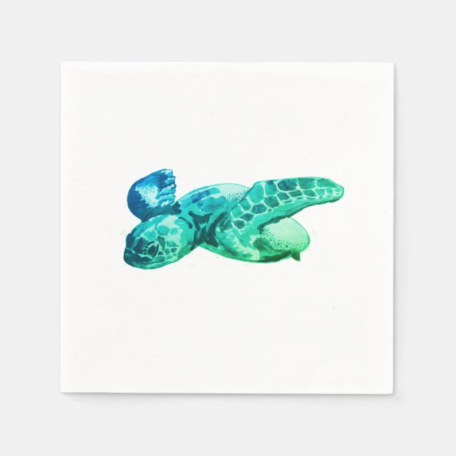 Sea turtle Ocean Coastal Napkin (Front)