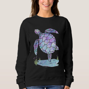 Sea Turtle Ocean Hologram Hippie Costume Sweatshirt