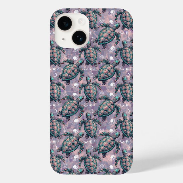 Sea Turtle Ocean Pattern Case-Mate iPhone Case (Back)
