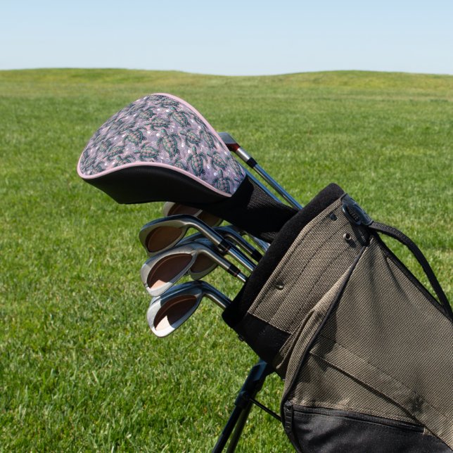 Sea Turtle Ocean Pattern Golf Head Cover (In Situ)