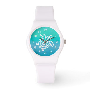 Sea Turtle Ocean Watercolor Wrist Watch