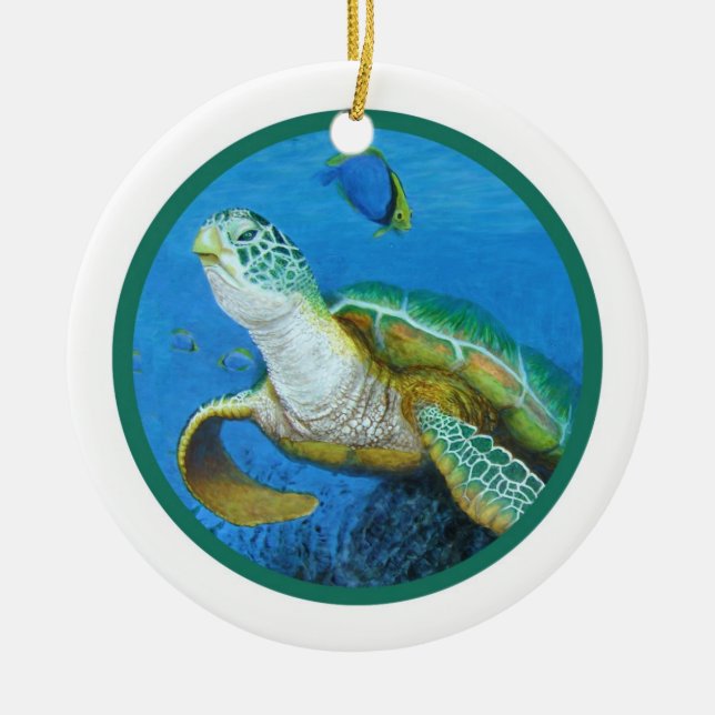 Sea Turtle Ornament -Personalize It! (Front)