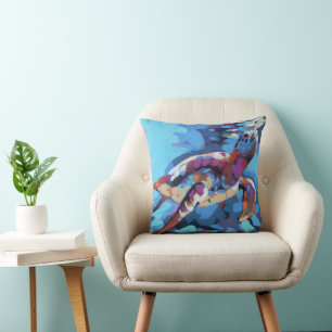 Sea Turtle Painting - Ocean Life Home Decor Throw Pillow