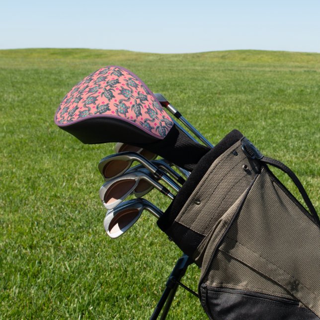 Sea Turtle Pattern Golf Head Cover (In Situ)