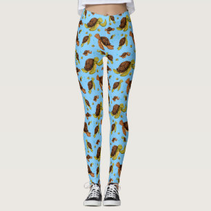 Sea Turtle Pattern Leggings
