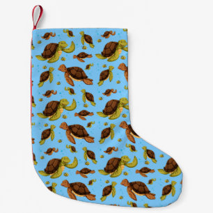 Sea Turtle Pattern Small Christmas Stocking