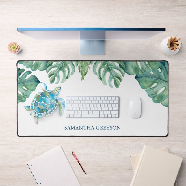Sea Turtle Personalized Office Decor Desk Mat (Office 1)