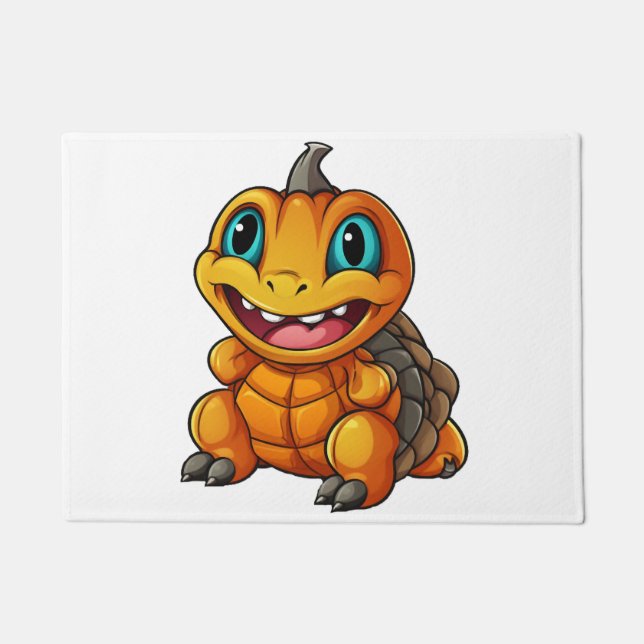 Sea Turtle Pumpkin Lazy Halloween Party Costume Doormat (Front)