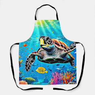 Sea Turtle Reef Life  Apron