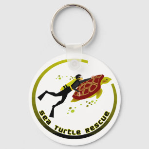 Sea Turtle Rescue Keychain