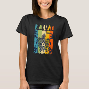 Sea Turtle Retro Kauai Hawaii Matching Family Vaca T-Shirt