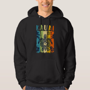 Sea Turtle Retro Kauai Hawaiian Family Vacation Hoodie