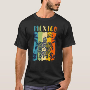 Sea Turtle Retro Mexico Family Vacation T-Shirt