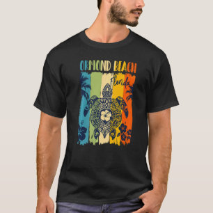 Sea Turtle Retro Ormond Beach Florida Family Vacat T-Shirt