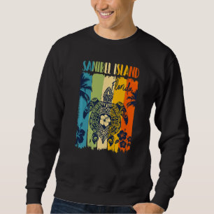 Sea Turtle Retro Sanibel Island Florida Family Vac Sweatshirt