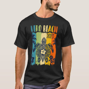 Sea Turtle Retro Vero Beach Florida Family Vacatio T-Shirt