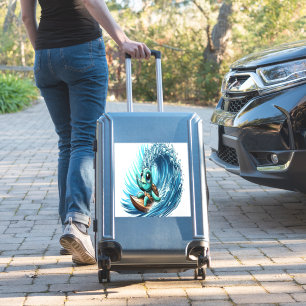 Sea Turtle Rides Emotion Wave.