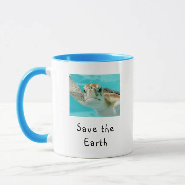 Sea Turtle Save The Earth Mug (Left)