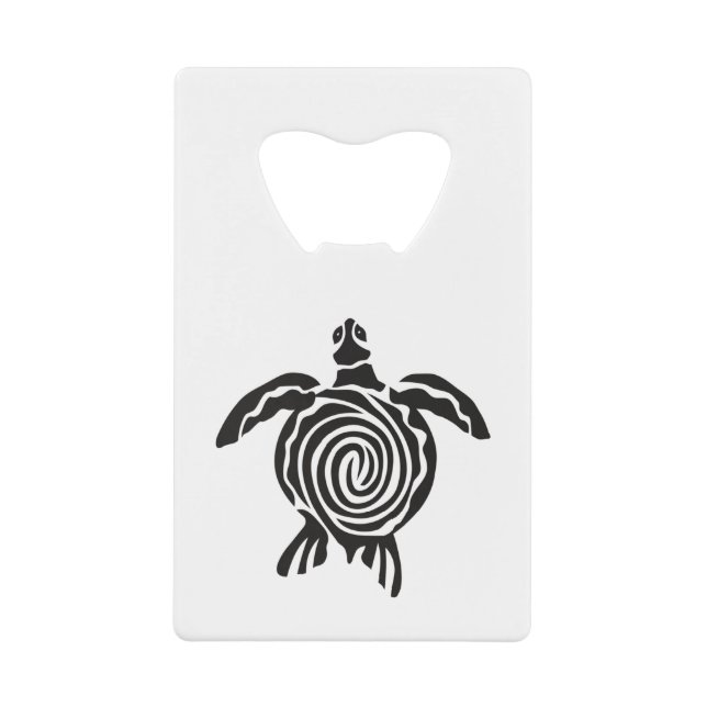 Sea Turtle Save The Turtle Credit Card Bottle Opener (Front)