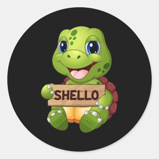 Sea Turtle Sealife Ocean Turtles Animal Gift Idea Classic Round Sticker (Front)