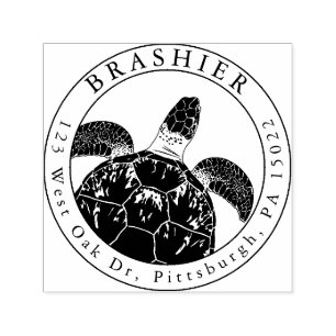 Sea Turtle Self-Inking Address Stamp