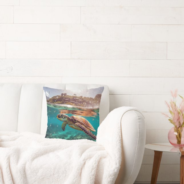 Sea Turtle Series Throw Pillow (Couch)