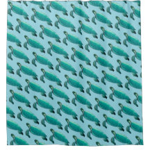 Sea Turtle Shower Curtain