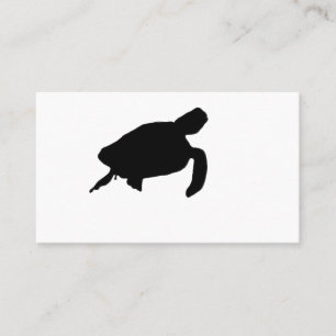 Sea Turtle Silhouette Business Card