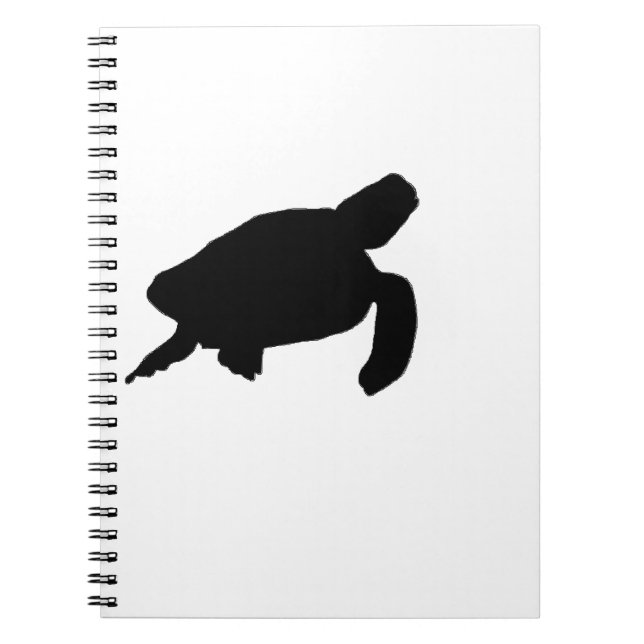 Sea Turtle Silhouette Notebook (Front)