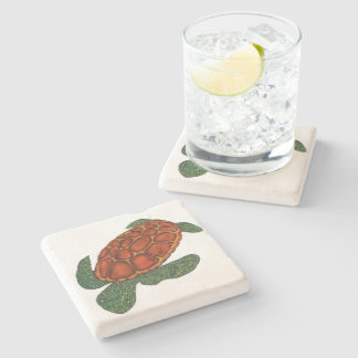 Sea Turtle Stone Coaster
