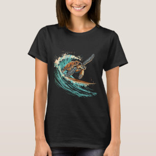 Sea Turtle Surfing Ocean Sea Turtle Ocean Sea Anim T-Shirt