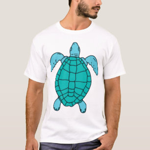 Sea Turtle Swimming Drawing T-Shirt