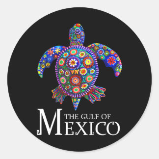 Sea Turtle The Gulf Of Mexico Forever El Golfo De  Classic Round Sticker