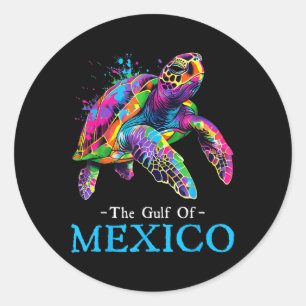 Sea Turtle The Gulf Of Mexico Forever El Golfo De  Classic Round Sticker