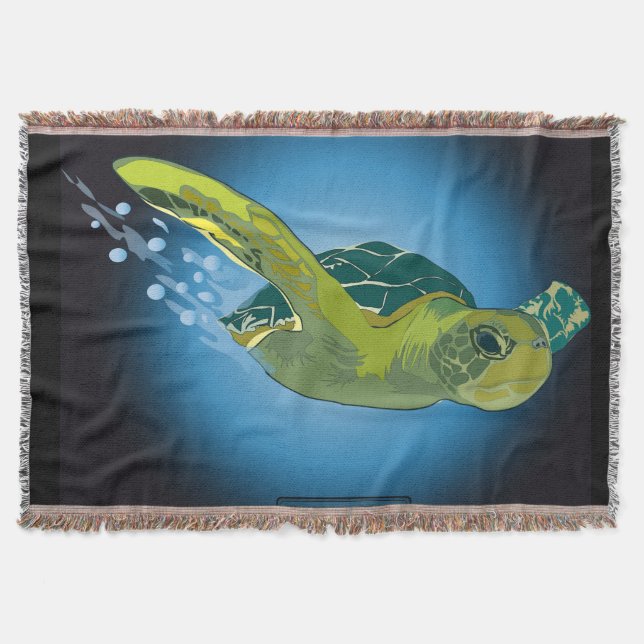 SEA TURTLE THROW BLANKET (Front)