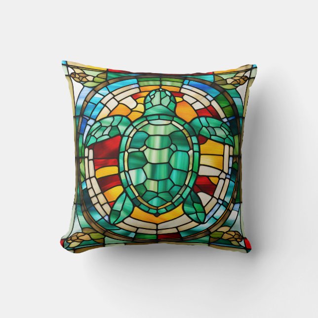 Sea Turtle Throw Pillow (Front)