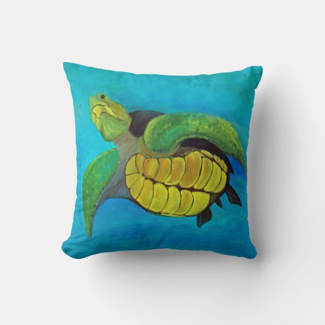 Sea Turtle Throw pillow (Front)