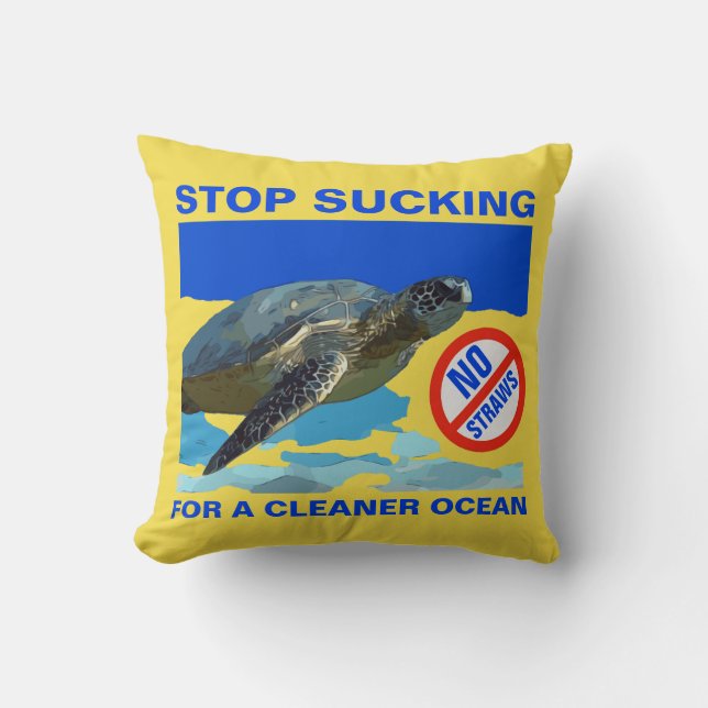 SEA TURTLE THROW PILLOW (Front)