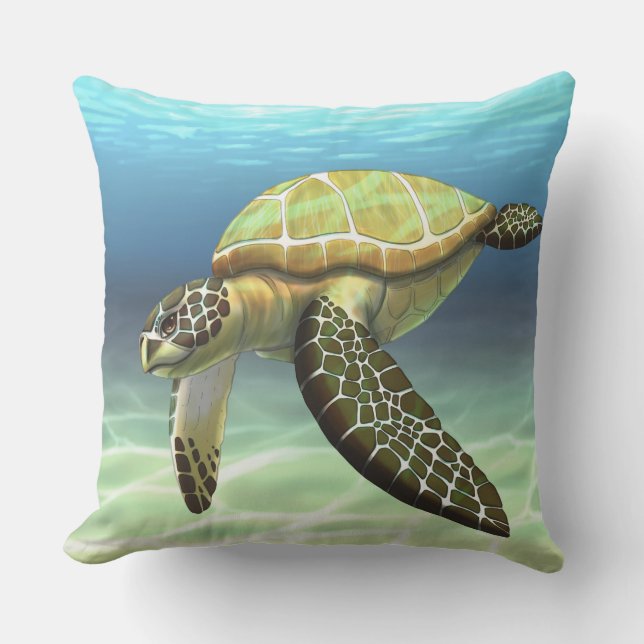 Sea Turtle throw pillow (Front)