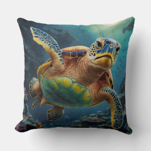 Sea Turtle Throw Pillow